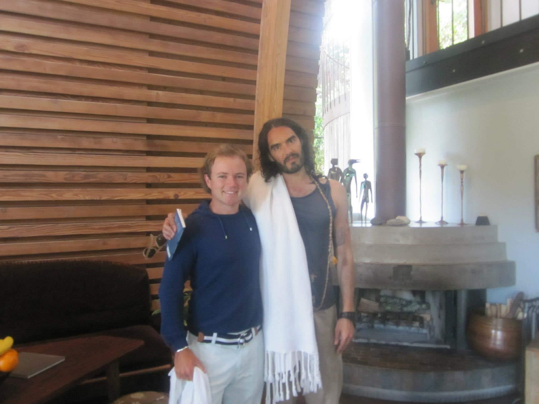 Chris Baker of No Ordinary Moments meeting Russel Brand