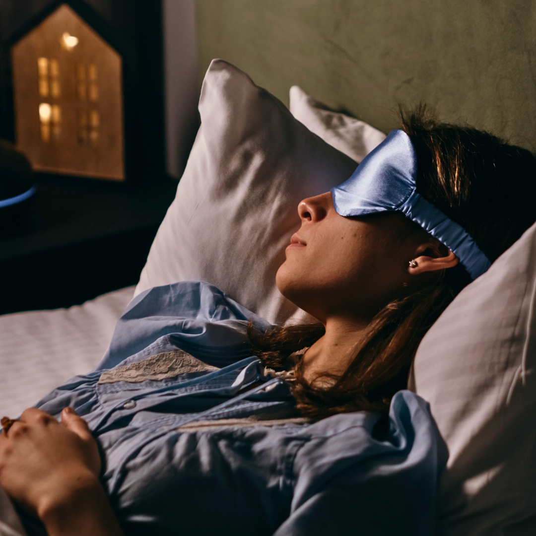 Person sleeping deeply on reishi mushroom