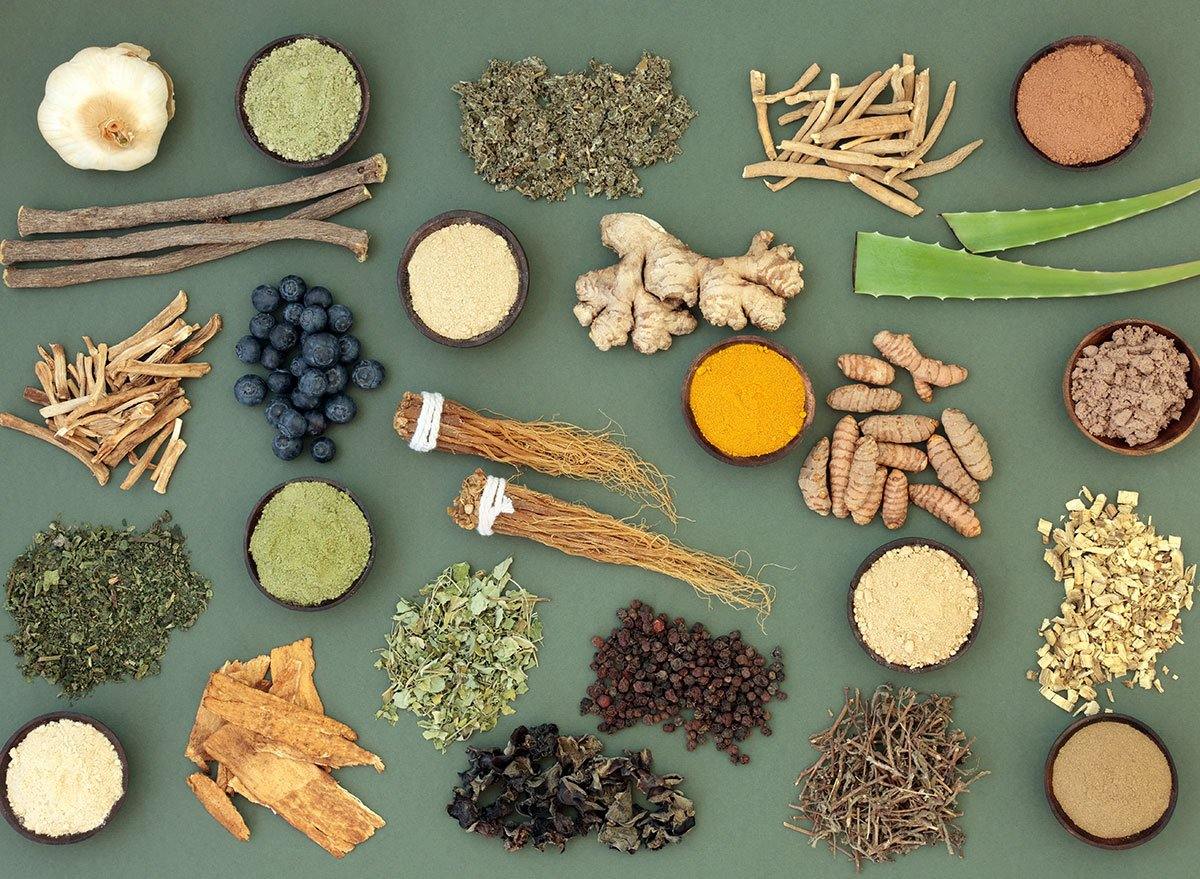 A collection of healthy adaptogens 