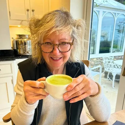 Customer enjoying Zencha